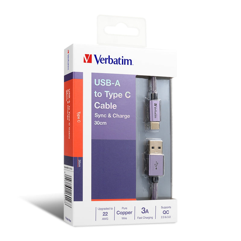 Verbatim USB-A to Type C 充電傳輸線