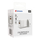 Verbatim 2 Port 20W PD & QC 3.0 USB 充電器 66633