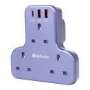 Verbatim 威寶 PD & QC 3.0 快充 3位 T型 插座 6 Port AC插 USB-A Type-C