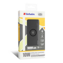 Verbatim Li-polymer Qi, QC & PD 10W無線流動充電池10,000mAh