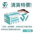 SAVEWO 3DMASK V1 救世超立體口罩 - 清涼型 3MM圓耳帶 (30片獨立包裝/盒)