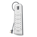 Belkin BSV804sa2M / 2.4 安培USB 充電 8 位防雷保護拖板