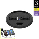 Capdase Rapider Super3P84 QC 3.0 / USB-C PD 3.0 Car Charger CA00-R801 - Black