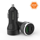 Capdase Rapider Super2P45 QC 3.0 and USB-C PD 3.0 Car Charger CA00-R901 - Black