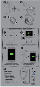 Capdase - AA Power 快速無線充電自動夾鉗和自動對準車載伸縮臂 (HR00-AAT01)