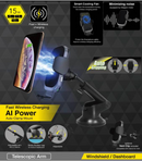 Capdase AI Power Fast Wireless Car Charging Auto Mount Telescopic Arm 磁感自動開合無線充 HR00-AIT0G
