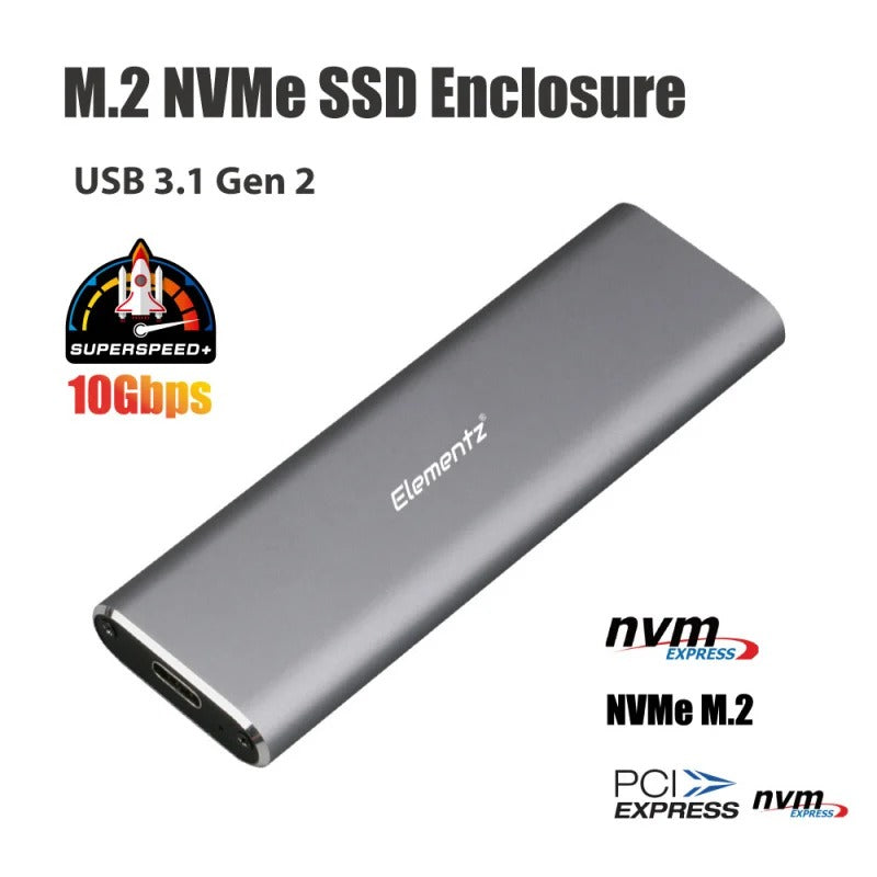 Elementz M26 NVMe SSD Enclosure Case USB3.2 Gen2