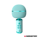 Monster M98 Mini Karaoke Microphone，兼容各種主流APP，集Mic和喇叭於一身。專業K歌神器藍芽喇叭+ 錄音+ 兼容主流APP功能新年拜年禮物聚會遊戲. 使用DSP 數碼音頻處理技術及內置2個 全頻 10W 喇叭，提供強勁的立體聲。6種音效模式，各種風格滿足你的表演。更可一鍵消除人聲、伴奏輕鬆切換及同時兩個連接一齊播放和伴奏。