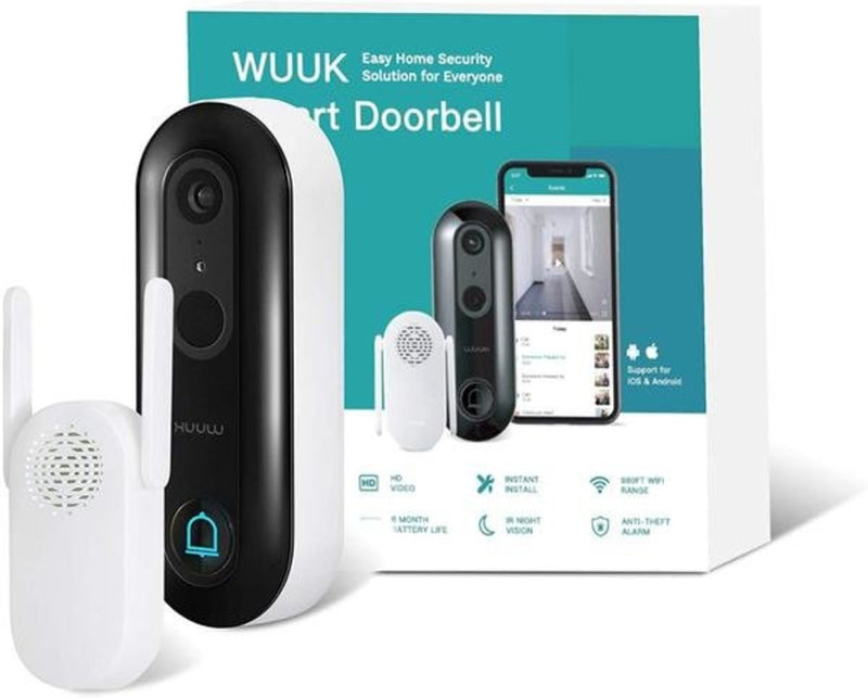 美國 WUUK 智能視頻防水攝像門鐘 + WIFI 手機監控