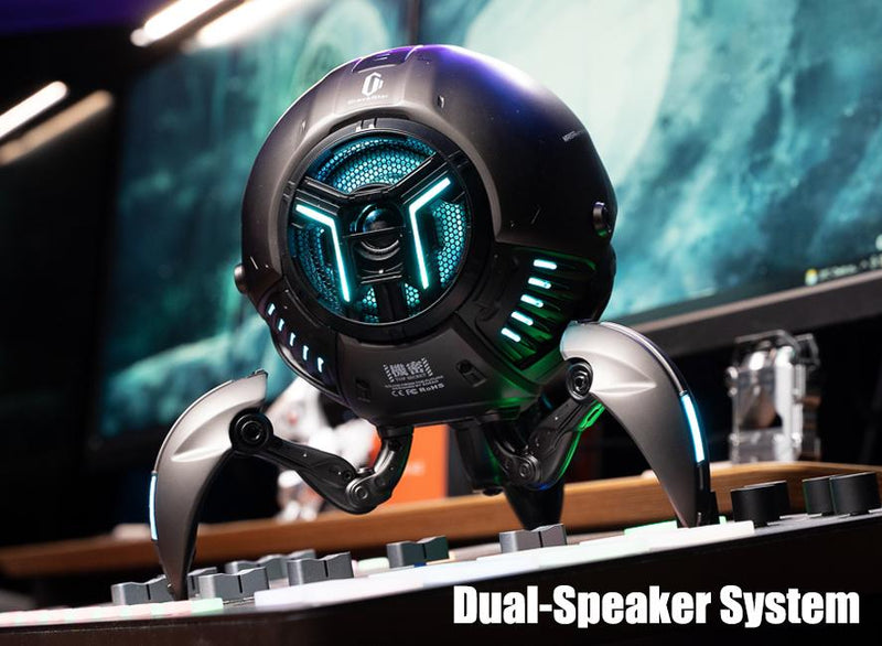 美國 Gravastar Cyberpunk Mars Pro RGB 重力星 鋅合金強勁低音藍牙無線喇叭