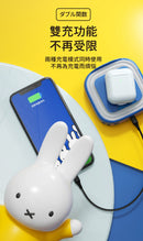 Miffy - 小夜燈QI無線流動充電器 手機支架 10000mAh - 橙色