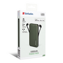 Verbatim 10000mAh PD & QC 3.0 流動充電池 (連嵌入式充電線)