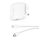 Belkin BOOST↑CHARGE™ 18W USB-C™ 家用充電器 + USB-C to Lightning 線