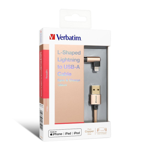 Verbatim L-Shaped Lightning to USB-A 充電傳輸線