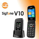 SigTone V10 4G Lte 摺疊式老人機 同時摺機 Touch Mon 平安鐘 安心出行