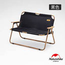 Naturehike 舒野便攜木紋雙人折疊椅 (NH20JJ002) | 戶外釣魚椅休閒椅