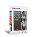 Verbatim MicroUSB, Lightning及Type C to USB-A 3合1充電傳輸線