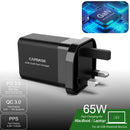 Capdase RANGER 3U65S - GaN QC / PD壁式充電器｜ AD00-R701-BS