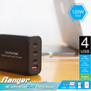 Capdase RANGER 4U120S- GaN QC / PD壁式充電器｜ AD00-R801-BS
