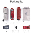 Naturehike Hiby 升級版海比一室一廳輕量20D矽膠2-3人雙層帳篷 (NH19ZP016) | 防暴雨大空間 - 灰紅色