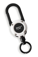 登山，釣魚，旅遊！ 日本ROOT COGravity 360捲軸伸縮扣可以連到包和腰帶上,用內置磁鐵牢牢固定。 伸縮扣特色： 登山扣（豎鉤捲軸） 用內置的強力磁鐵牢固地握住捲軸抽屜，以防止因懸掛的智能手機，鑰匙，小袋等的重量而掉落。 防止重要物品掉落和防止丟失。 彈性伸縮卷線器延伸約85厘米，磁鐵負載能力約為3.4千克（請用掛的東西最多300克） 360°可旋轉, 可以從任何角度輕鬆操作。