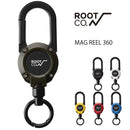 登山，釣魚，旅遊！ 日本ROOT COGravity 360捲軸伸縮扣可以連到包和腰帶上,用內置磁鐵牢牢固定。 伸縮扣特色： 登山扣（豎鉤捲軸） 用內置的強力磁鐵牢固地握住捲軸抽屜，以防止因懸掛的智能手機，鑰匙，小袋等的重量而掉落。 防止重要物品掉落和防止丟失。 彈性伸縮卷線器延伸約85厘米，磁鐵負載能力約為3.4千克（請用掛的東西最多300克） 360°可旋轉, 可以從任何角度輕鬆操作。